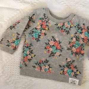 Gray floral baby sweatshirt